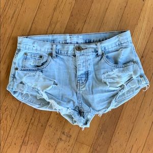 Bandits relaxed fit, button front cut offs.